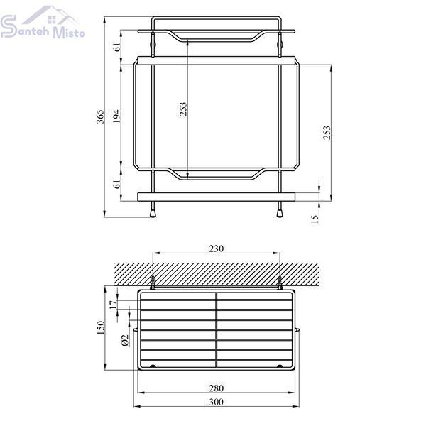 Полиця для ванної кімнати Kroner KRM Rizze - ACC330-2 CV022915 фото