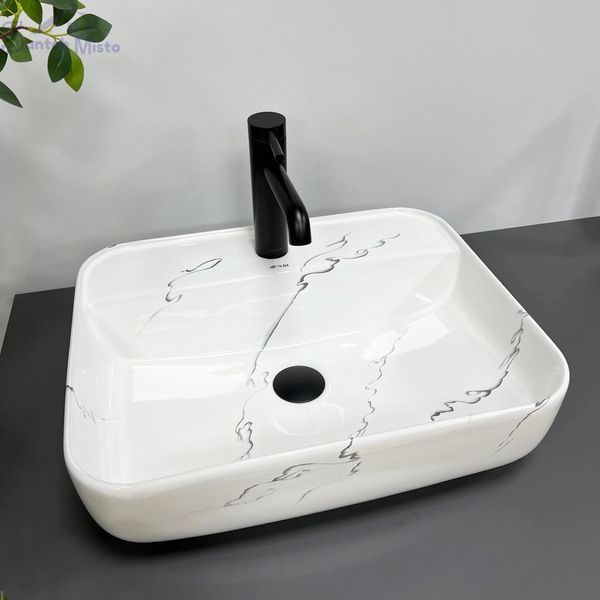 Умивальник (раковина) VBI RAGUSA MARMO GLOSSY накладний VBI-014501 фото