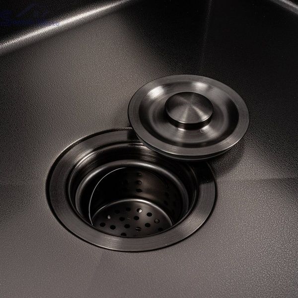 Кухонная мойка 60*50 PVD черная VOLCANIC VALESO Handmade (3,0/1,0) 23565 фото