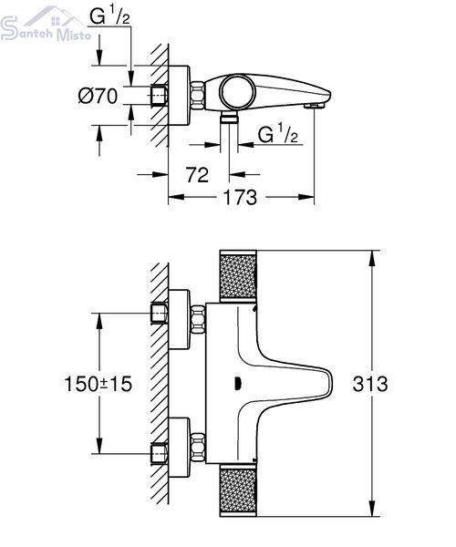 QuickFix Precision Feel Термостат для ванни (34788000) 28662 фото