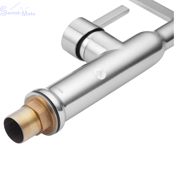 Комплект кухонної мийки Kraft KRF 6045 DECOR (3.0/1.0 мм)+Змішувач для кухні з гнучким виливом Pllen&oacute; SM88350 фото