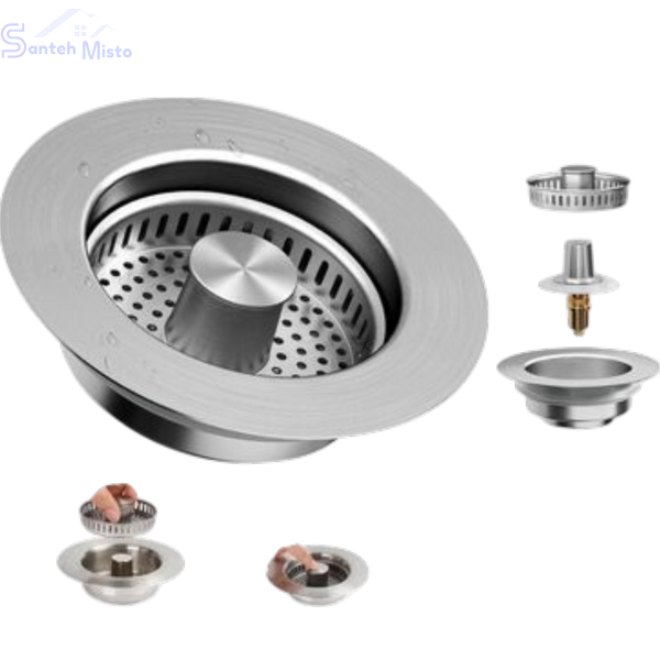 Комплект кухонної мийки Kraft KRF 6045 DECOR (3.0/1.0 мм)+Змішувач для кухні з гнучким виливом Pllen&oacute; SM88350 фото