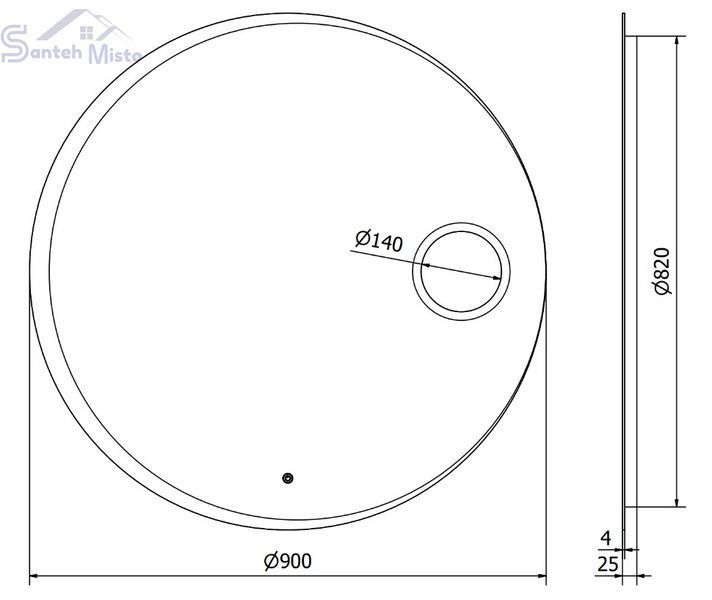 Зеркало MEXEN ELLA 100 LED круглое MEX-9811-100-100-611-00 фото