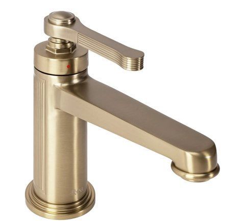 Змішувач для раковини (умивальника) REA MONACO BRUSHED GOLD низький REA-B4211 фото
