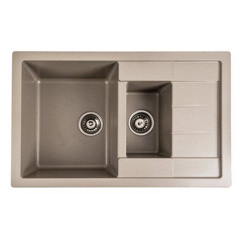 Гранитная мойка для кухни Platinum 7850W TOSKANA матовый Титан 40385 фото