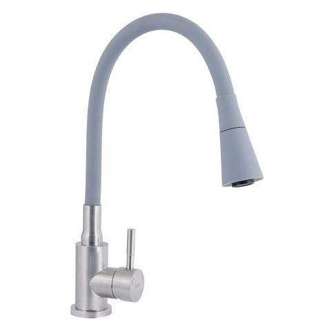 Змішувач для кухні Lidz Aria 015F31 з гнучким виливом (k35) LDARI015F31GNK31871 Grey / Nickel SD00037972 фото
