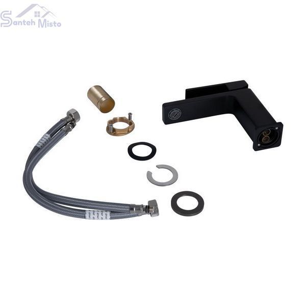Змішувач для раковини Qtap Gemini QTGEM270BLM45674 Black Matt 2303868526 фото