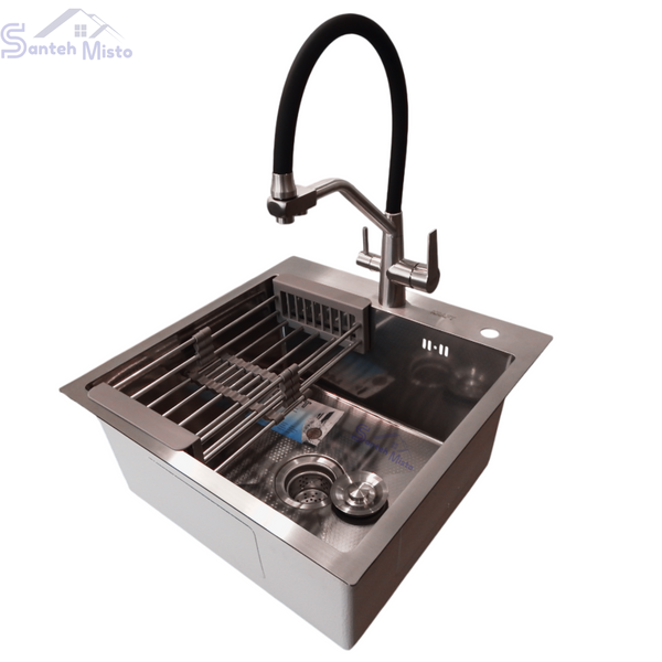 Комплект кухонной мойка Kraft KRF 5050 decor (3.0/1.0 мм) SM6095 фото
