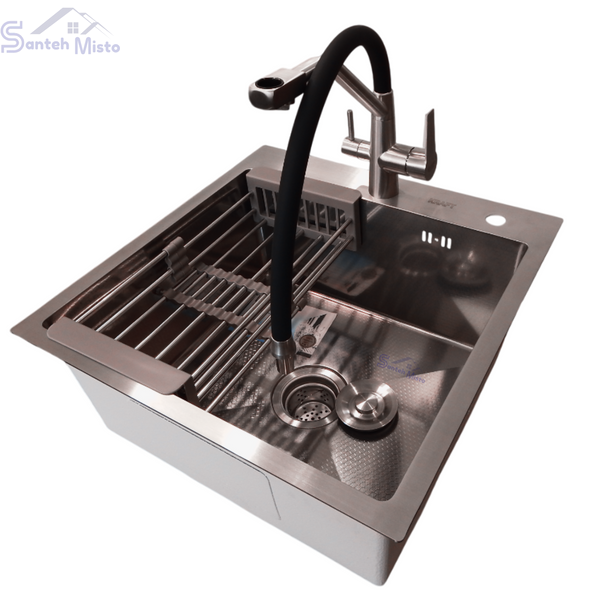 Комплект кухонной мойка Kraft KRF 5050 decor (3.0/1.0 мм) SM6095 фото