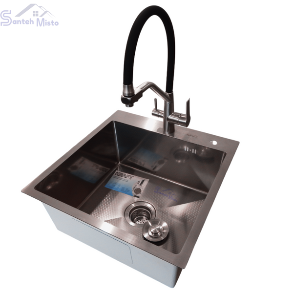 Комплект кухонной мойка Kraft KRF 5050 decor (3.0/1.0 мм) SM6095 фото