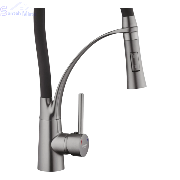 Комплект кухонной мойки Kroner KRP Schwarze - 50х50HM PVD (3.0/1.0 мм) SM0533 фото