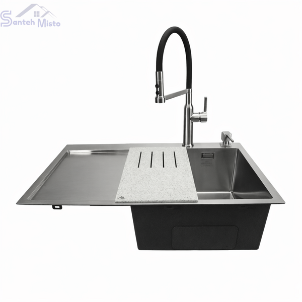 Обробна дошка для кухонних мийок Pllen&oacute; grigio sink SM9701 фото
