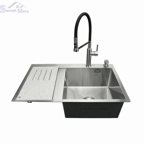 Обробна дошка для кухонних мийок Pllen&oacute; grigio sink SM9701 фото