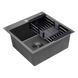 Комплект кухонной мойки Kroner KRP Schwarze - 50х50HM PVD (3.0/1.0 мм) SM0533 фото 15