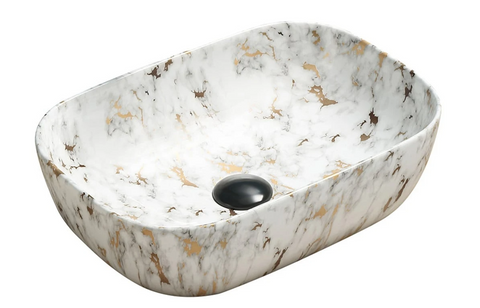 Умывальник (раковина) MEXEN RITA WHITE MARBLE MATT накладной MEX-21084595 фото
