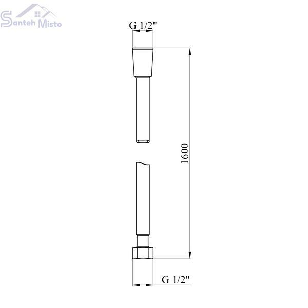 Шланг для душу Kroner KRM - GRP607 Anti-Twist 160 см CV036077 фото