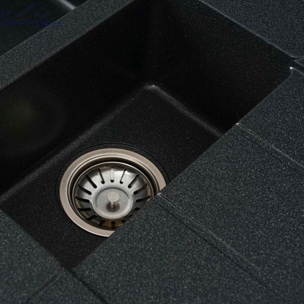 Гранитная мойка для кухни Platinum 7850W TOSKANA матовая Антрацит 3919 фото