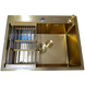 Кухонна мийка Kraft NANO GOLD PVD HS60*45 (3.0/1.0 мм) декор SM25760 фото 5