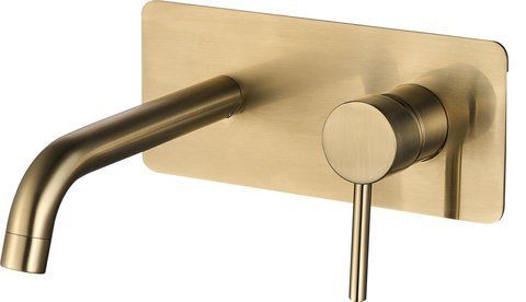 Змішувач для раковини VBI MILANO LONG 2 BRUSHED GOLD прихованого монтажу VBI-050112BG фото