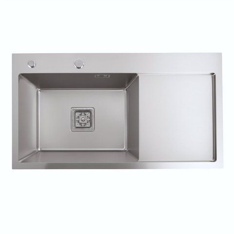 Мийка Platinum Handmade 780х430х220 L нержавійка (квадратний сифон,3.0/1.0) 38089 фото