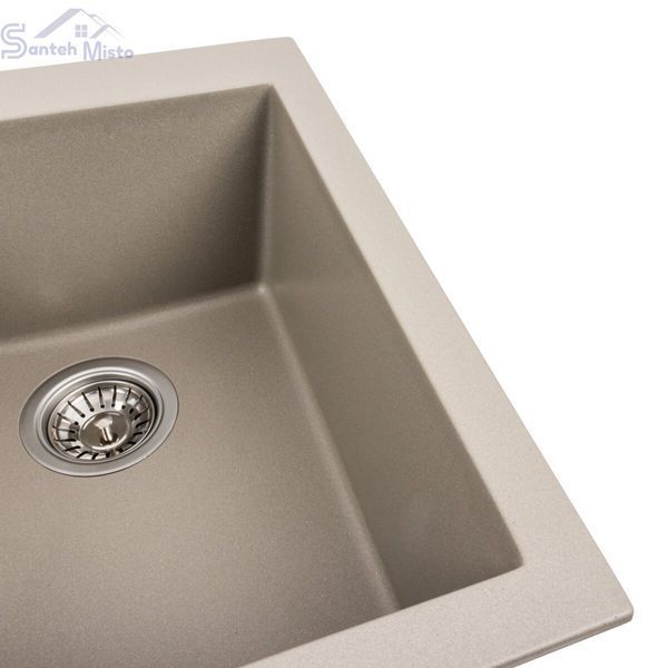 Гранитная мойка для кухни Platinum 4150 SOKIL матовый Титан 40326 фото