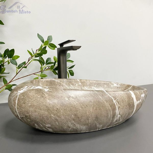 Умивальник (раковина) VBI VICENZA BROWN STONE MATT накладний VBI-014802 фото
