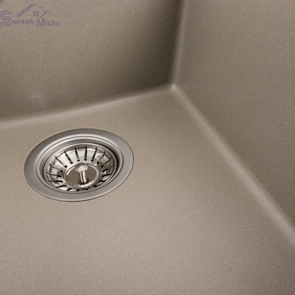 Гранитная мойка для кухни Platinum 4150 SOKIL матовый Титан 40326 фото