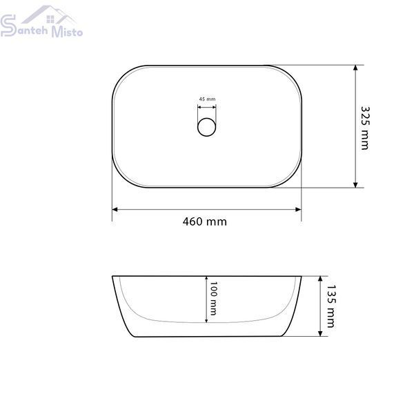 Умивальник (раковина) VBI RAVENNA MARBLE BLACK GLOSSY накладний VBI-011207 фото