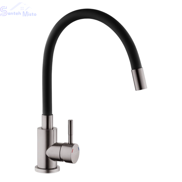 Комплект кухонної мийки Kraft NANO BLACK PVD HS60*45 (3.0/1.0 мм) декор SM10540 фото