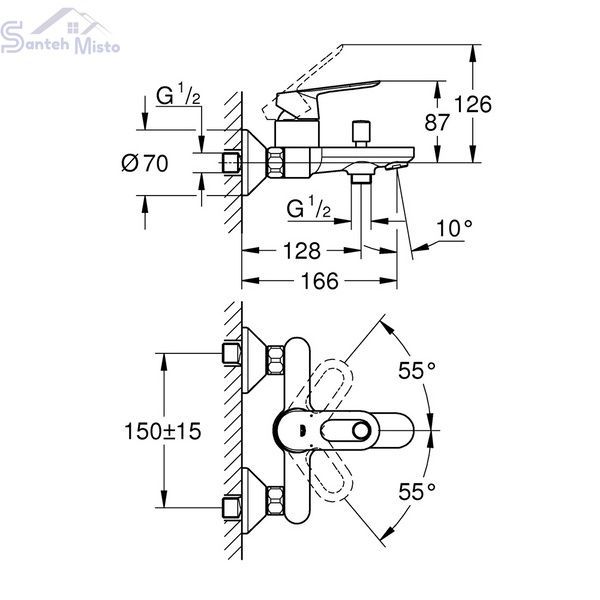 Змішувач для ванни Grohe BauLoop 23603000 CV031168 фото
