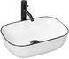 Умывальник (раковина) REA MARBEL WHITE BLACK EDGE накладной * REA-U8603 фото 1