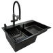 Комплект кухонної мийки Kraft HM&nbsp;NANO BLACK - 7848ALB&nbsp;PVD&nbsp;(3.0/1.0 мм) SM33147 фото 1