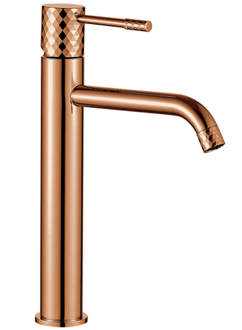 Змішувач для раковини (умивальника) REA LUNGO DIAMOND COPPER високий REA-B8996 фото