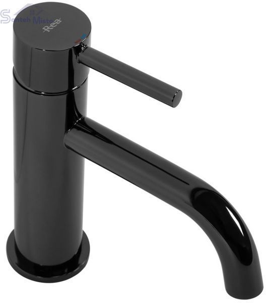 Змішувач для раковини (умивальника) REA LUNGO BLACK GLOSSY чорний * REA-B0661 фото