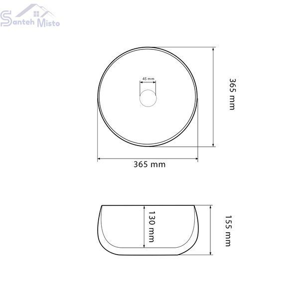 Умывальник (раковина) VBI LATERZA WHITE накладной VBI-015801 фото