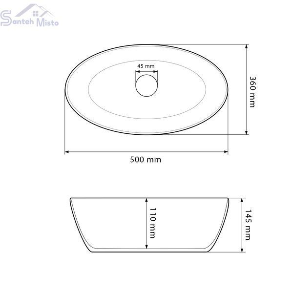 Умывальник (раковина) VBI CEFALU WHITE накладной VBI-015400 фото