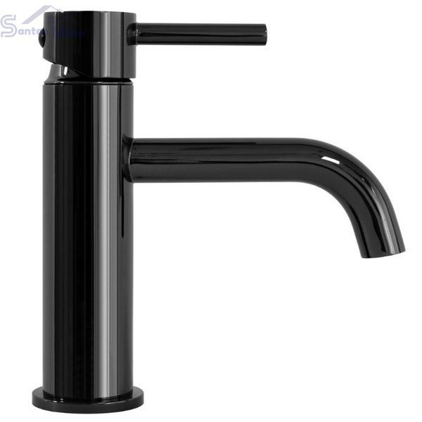 Змішувач для раковини (умивальника) REA LUNGO BLACK GLOSSY чорний * REA-B0661 фото