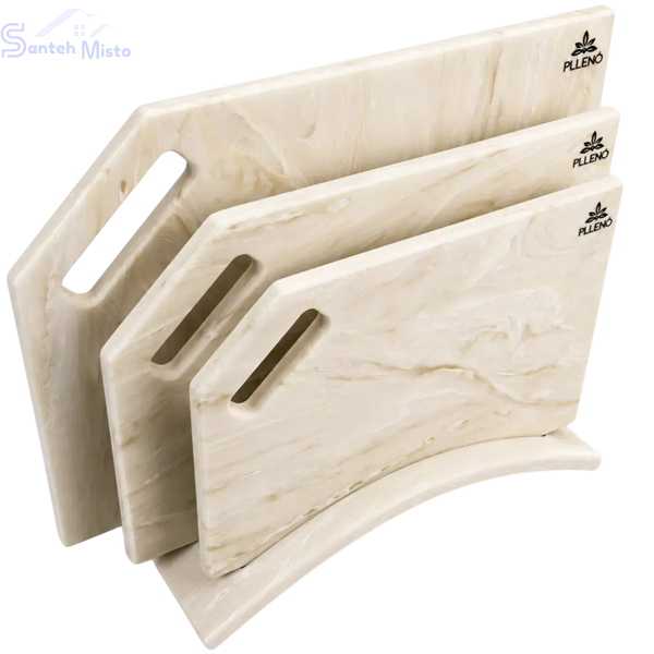 Набор кухонных досок из искусственного камня Pllen&oacute; Grand Set pearl marble SM3207 фото