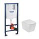 Комплект 4 в 1: Инсталляция Grohe Rapid SL 3 в 1 38772001 + Унитаз безободковый Kroner Eifel WHI483429 TORNADO с сиденьем Slim Duroplast / Soft-close / Quick relase KE483429WHIT (38772001KE483429) CV033823 фото 2