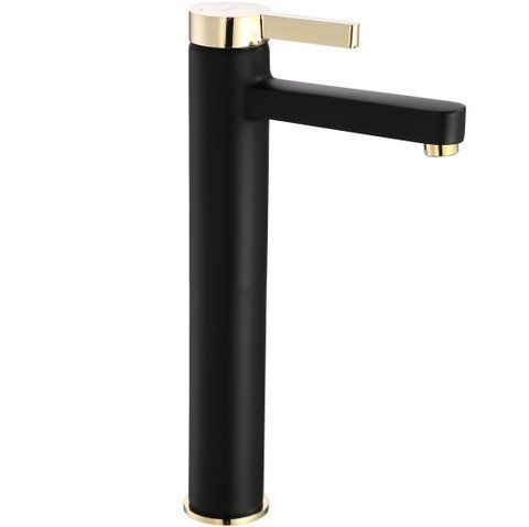 Змішувач для раковини (умивальника) REA POLO BLACK GOLD високий * REA-B9978 фото
