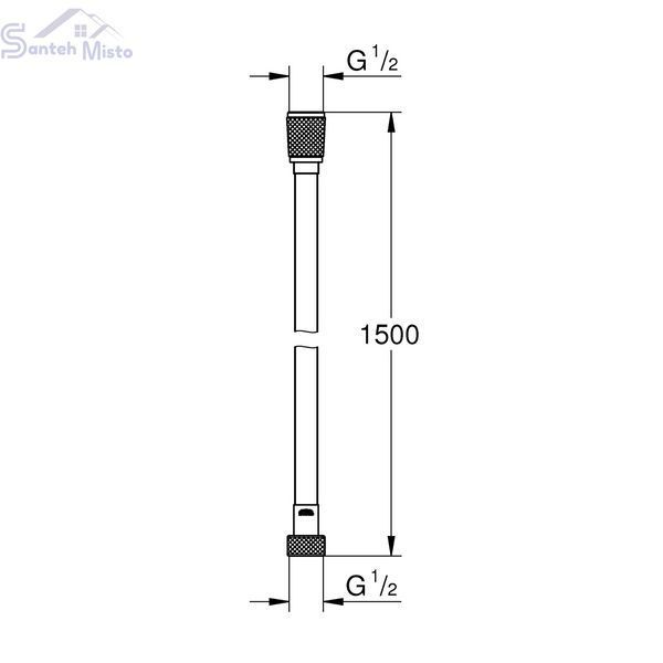 Шланг для душу Grohe VitalioFlex Silver TwistStop 1500 мм 22109000 CV037225 фото