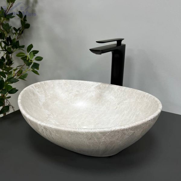 Умивальник (раковина) VBI PARMA LIGHT STONE MATT накладний VBI-011006 фото