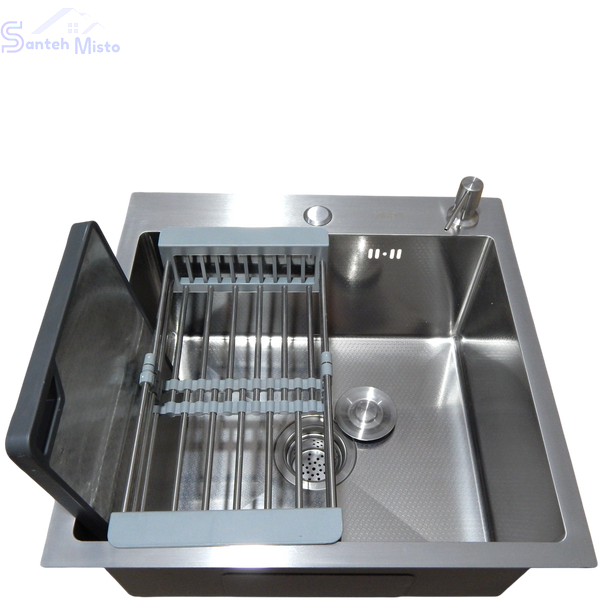 Комплект кухонной мойка Kraft KRF 5050 decor (3.0/1.0 мм) SM3540 фото