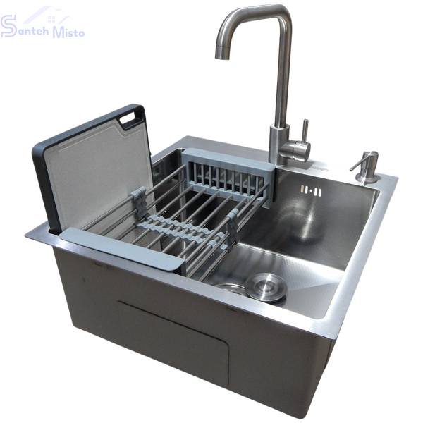Комплект кухонной мойка Kraft KRF 5050 decor (3.0/1.0 мм) SM3540 фото