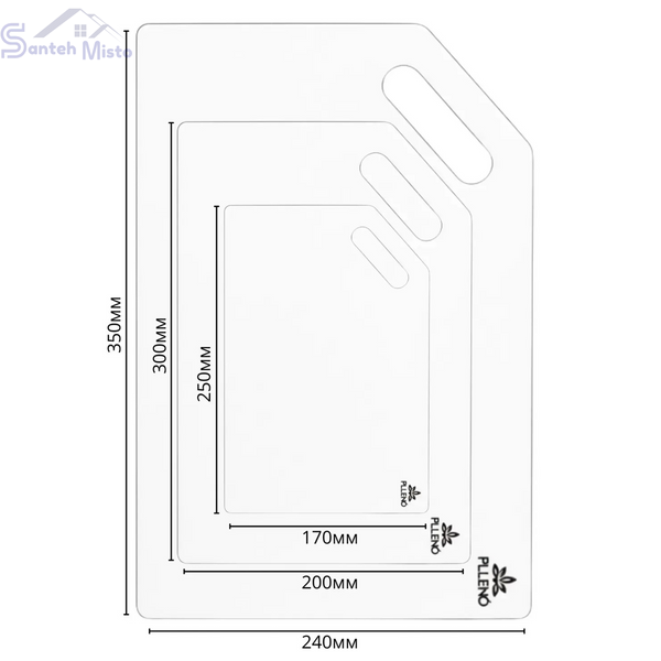 Набор кухонных досок из искусственного камня Pllen&oacute; Grand Set bianco SM45900 фото