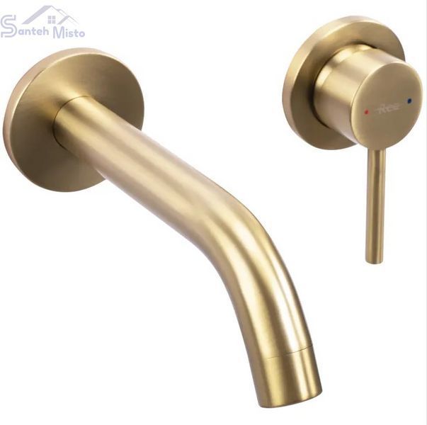 Змішувач для раковини (умивальника) REA OWEN BRUSHED GOLD + BOX прихованого монтажу REA-B5334 фото