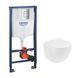Комплект 4 в 1: Інсталяція Grohe Rapid SL 3 в 1 38772001 + Унітаз безободковий Kroner Harz WHI483632 TORNADO з сидінням Slim Duroplast / Soft-close / Quick relase KH483632WHIT (38772001KH483632) CV033824 фото 2