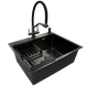 Комплект кухонної мийки Kraft NANO BLACK PVD HS54*48 (3.0/1.0 мм) декор SM2509 фото 5