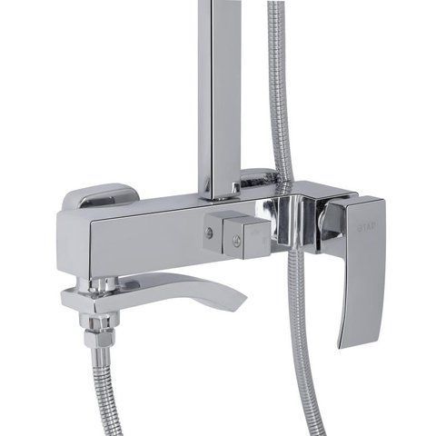Душова система універсальна Qtap Swan Cascada на три споживачі (з виливом) QTSWA111CRM45566 Chrome SD00051690 фото