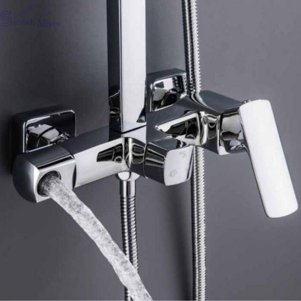 Душова система для кабіни Qtap Capricorn на три споживачі (з виливом) 53103KNC Chrome SD00047514 фото